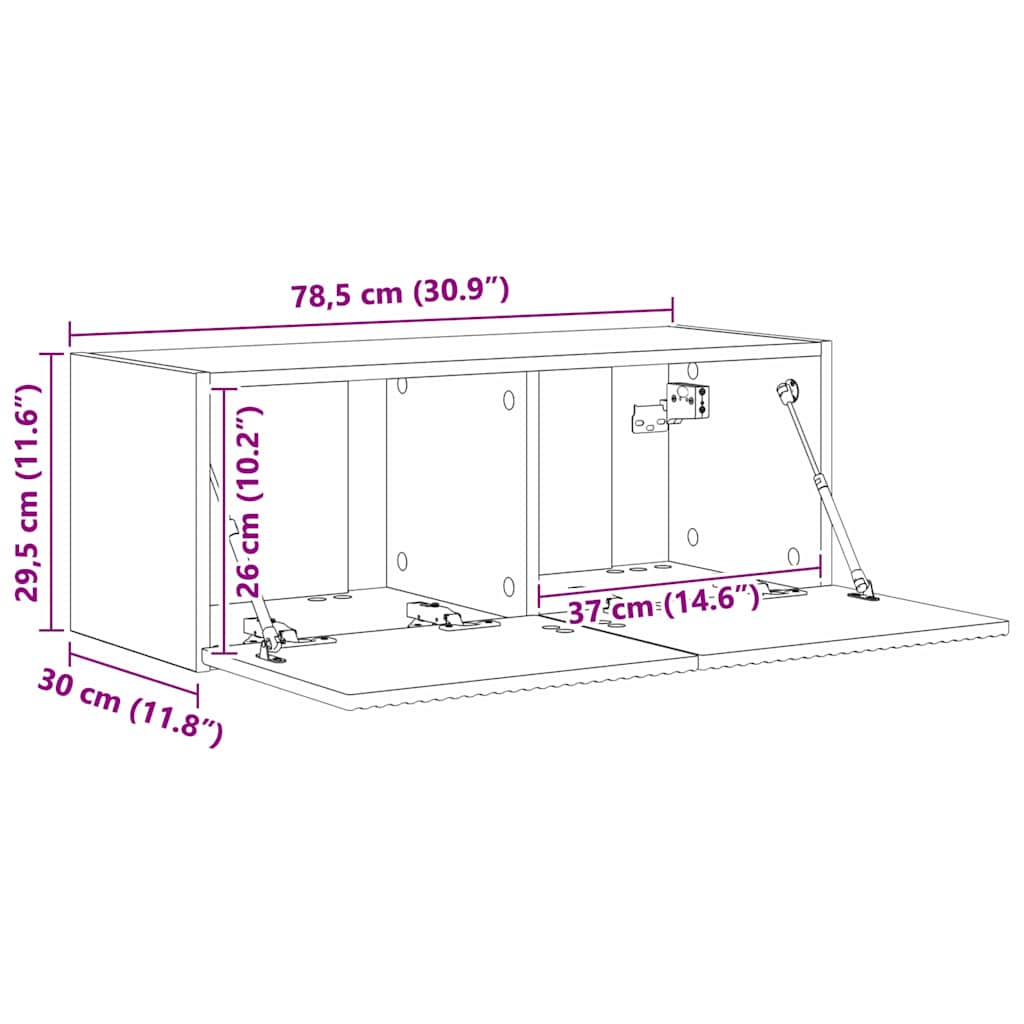 vidaXL Szafka pod telewizor 78,5 x 31 x 29,5 cm Sonoma