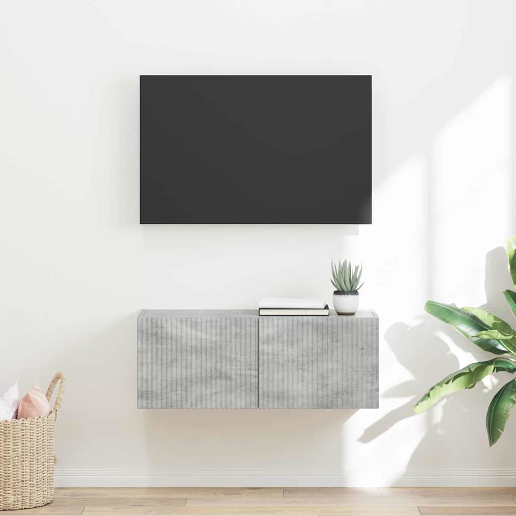 vidaXL Szafka pod telewizor Betonowy 78,5 x 31 x 29,5 cm