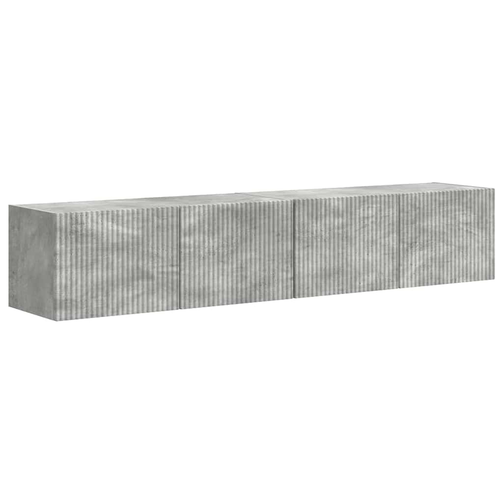vidaXL Szafka pod telewizor 2 pcs Betonowy 78,5 x 31 x 29,5 cm
