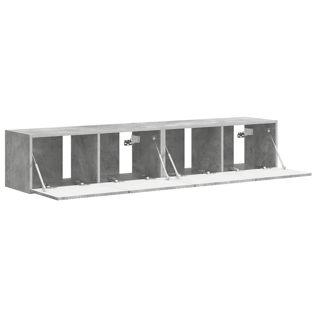 vidaXL Szafka pod telewizor 2 pcs Betonowy 78,5 x 31 x 29,5 cm