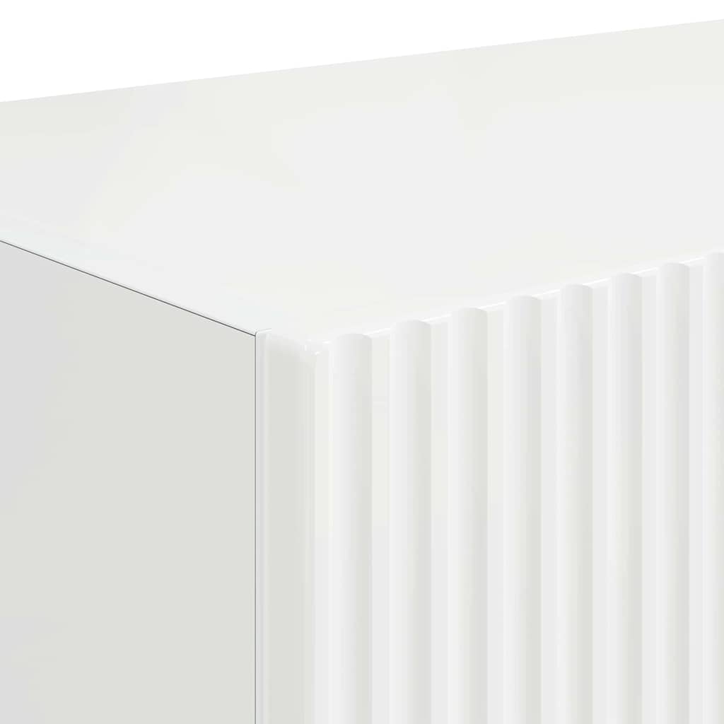 vidaXL Szafka pod telewizor Błyszcząca biel 78,5 x 31 x 29,5 cm