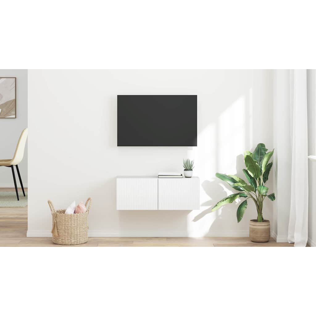 vidaXL Szafka pod telewizor 78,5 x 31 x 29,5 cm Błyszcząca biel