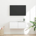 vidaXL Szafka pod telewizor Błyszcząca biel 78,5 x 31 x 29,5 cm