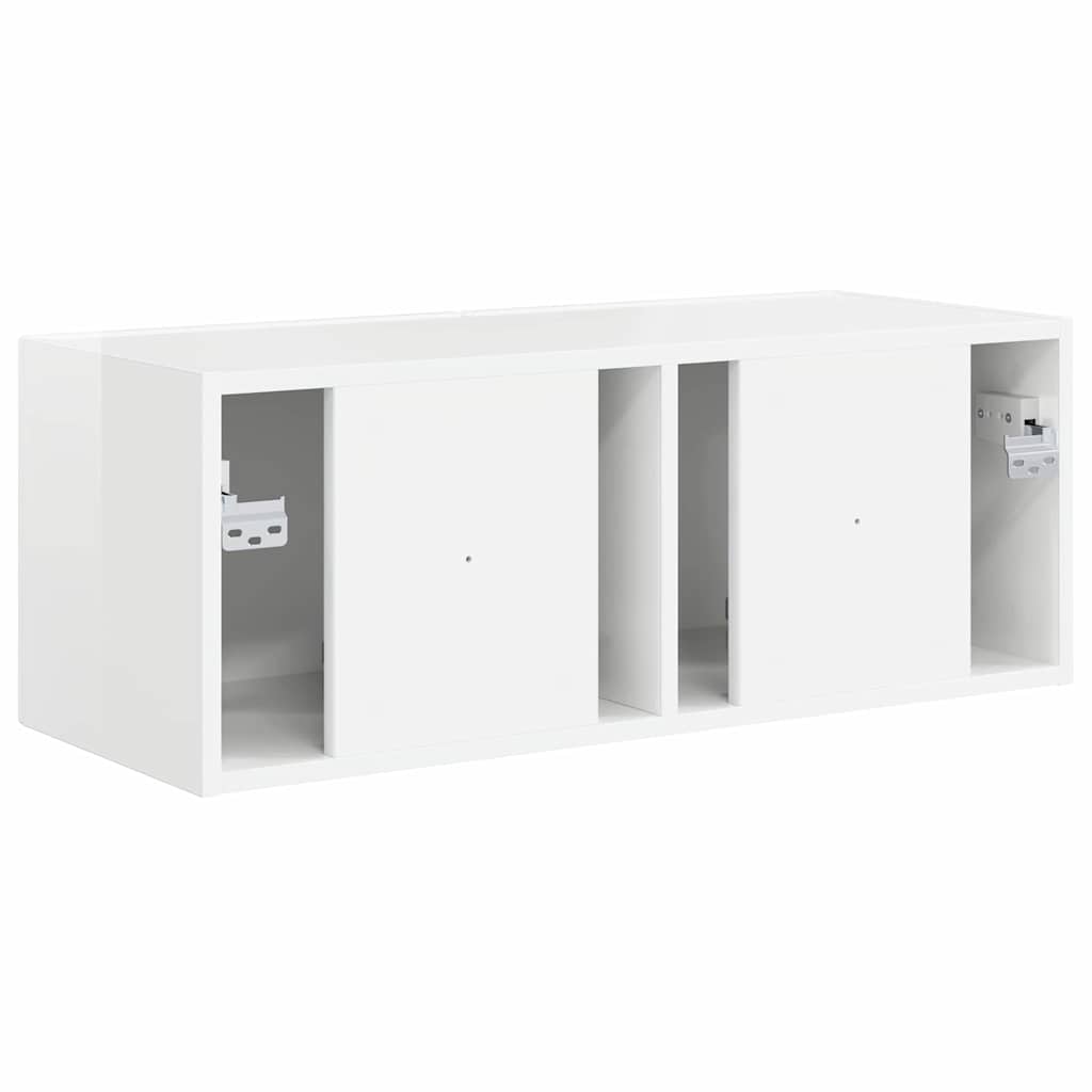 vidaXL Szafka pod telewizor Błyszcząca biel 78,5 x 31 x 29,5 cm