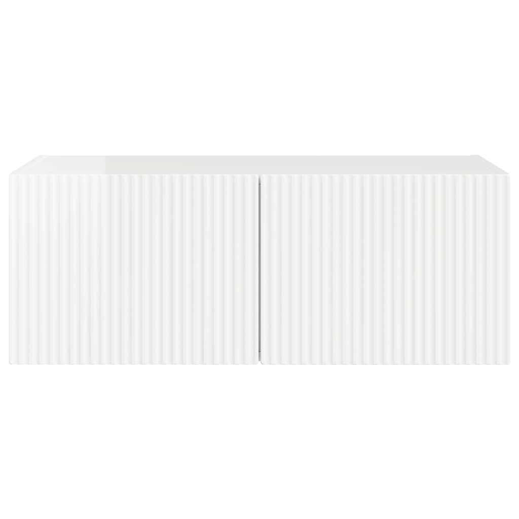 vidaXL Szafka pod telewizor Błyszcząca biel 78,5 x 31 x 29,5 cm