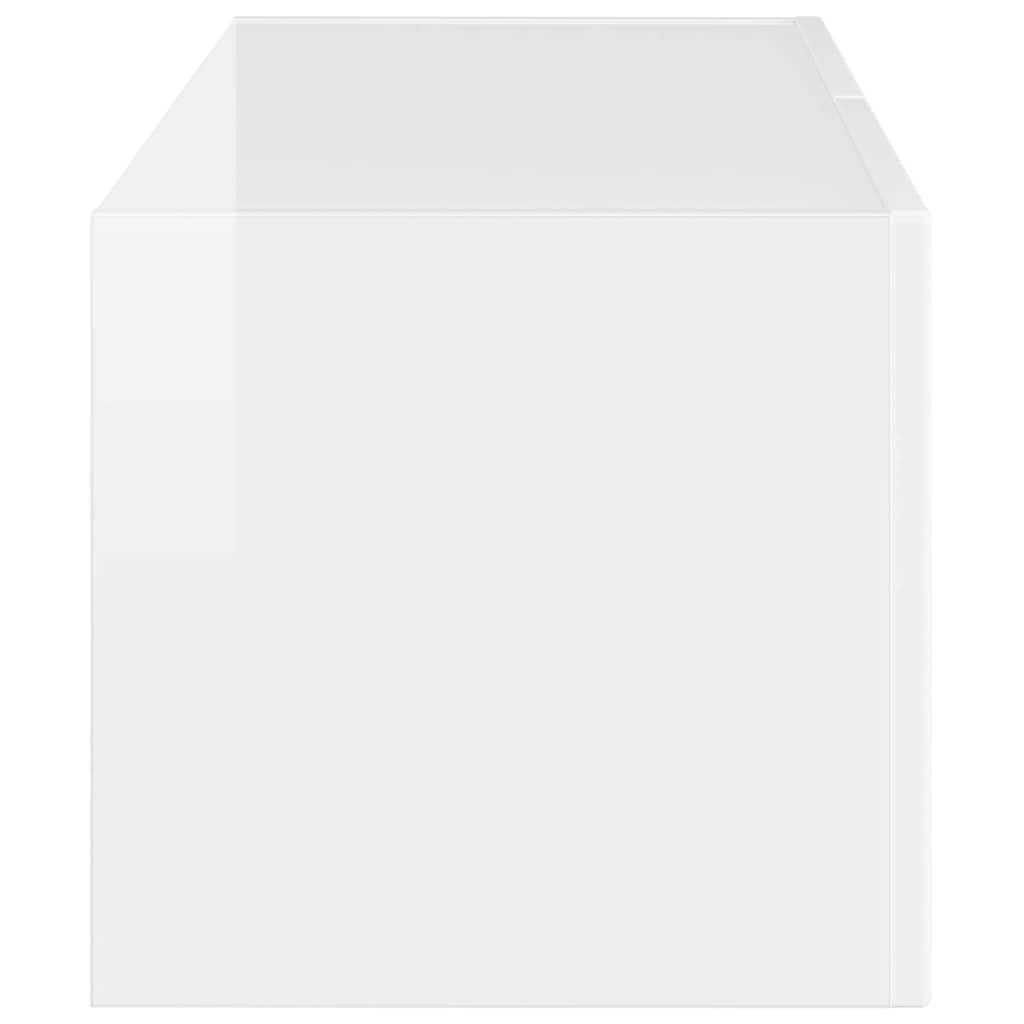 vidaXL Szafka pod telewizor Błyszcząca biel 78,5 x 31 x 29,5 cm