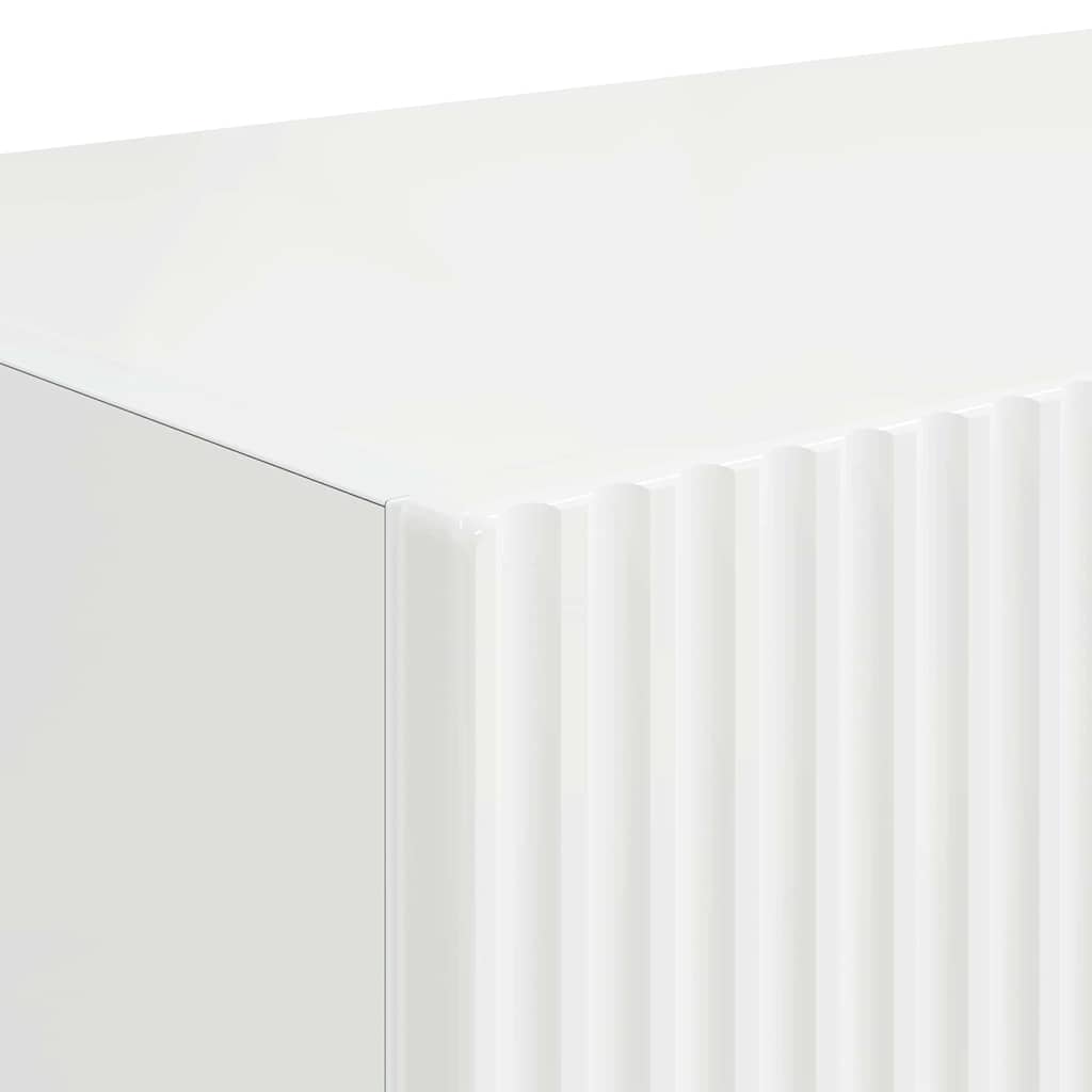vidaXL Szafka pod telewizor 2 pcs Błyszcząca biel 78,5 x 31 x 29,5 cm