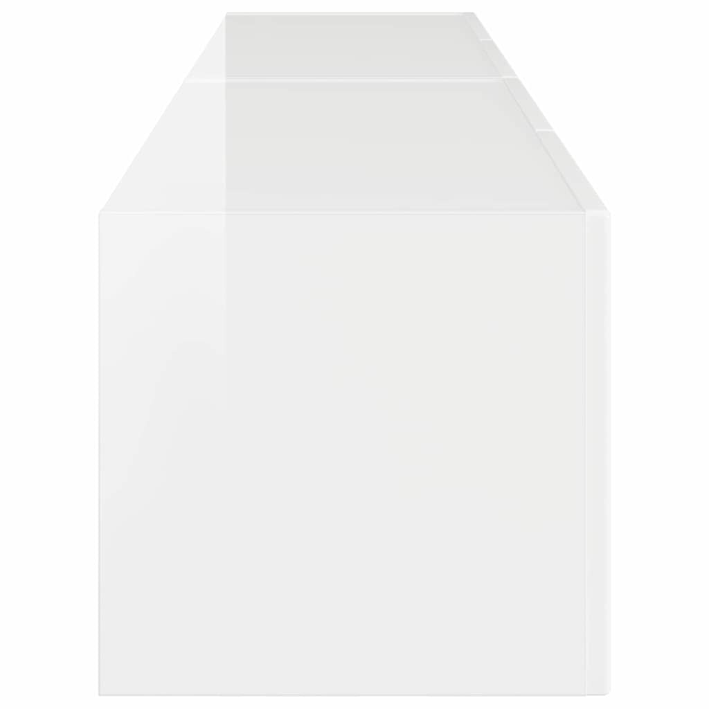 vidaXL Szafka pod telewizor 2 pcs Błyszcząca biel 78,5 x 31 x 29,5 cm