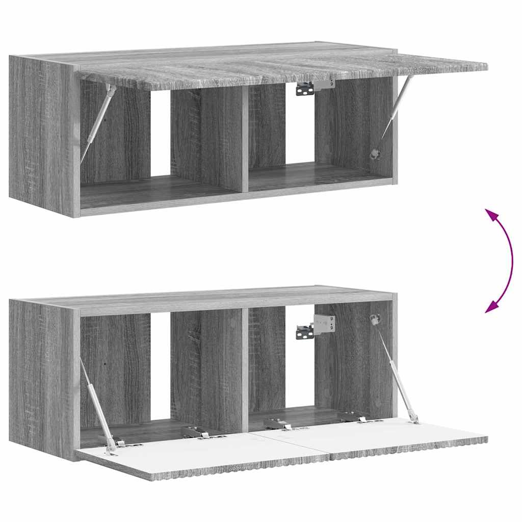 vidaXL Szafka pod telewizor Szary Sonoma 78,5 x 31 x 29,5 cm