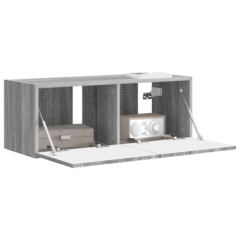 vidaXL Szafka pod telewizor Szary Sonoma 78,5 x 31 x 29,5 cm