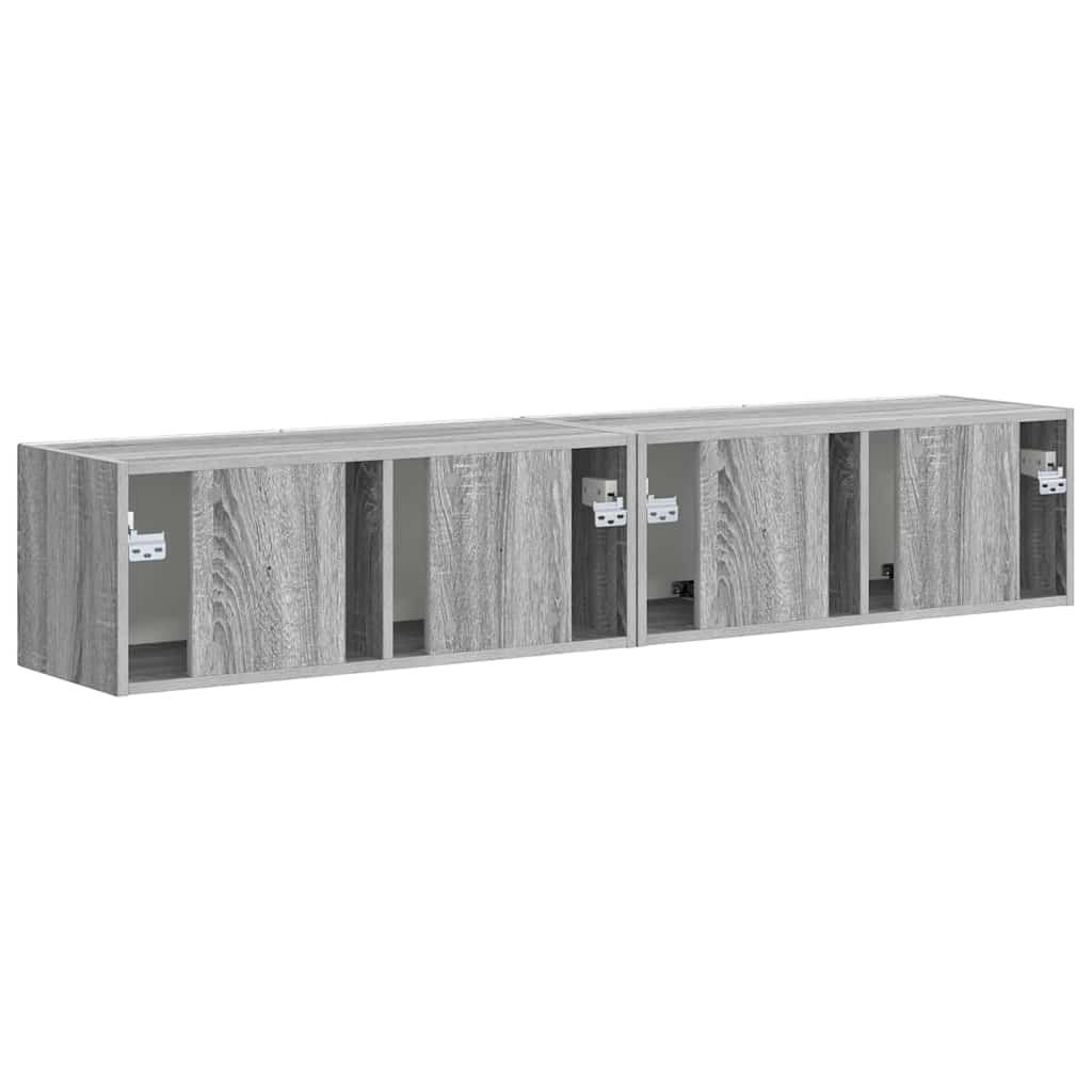 vidaXL Szafka pod telewizor 2 pcs Szary Sonoma 78,5 x 31 x 29,5 cm