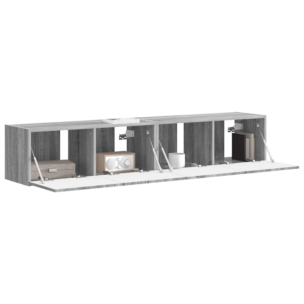 vidaXL Szafka pod telewizor 2 pcs Szary Sonoma 78,5 x 31 x 29,5 cm