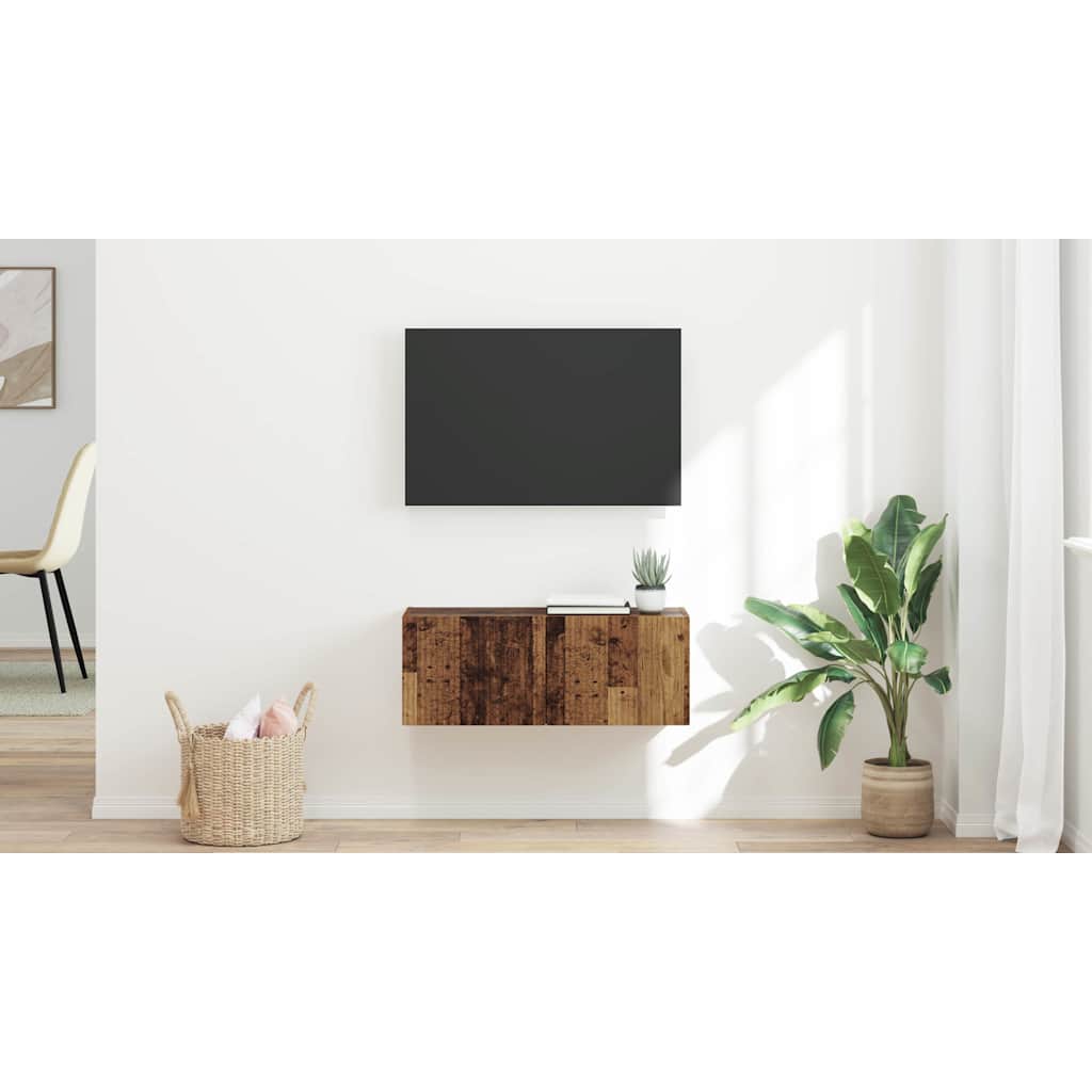 vidaXL Szafka pod telewizor 78,5 x 31 x 29,5 cm Stare drewno