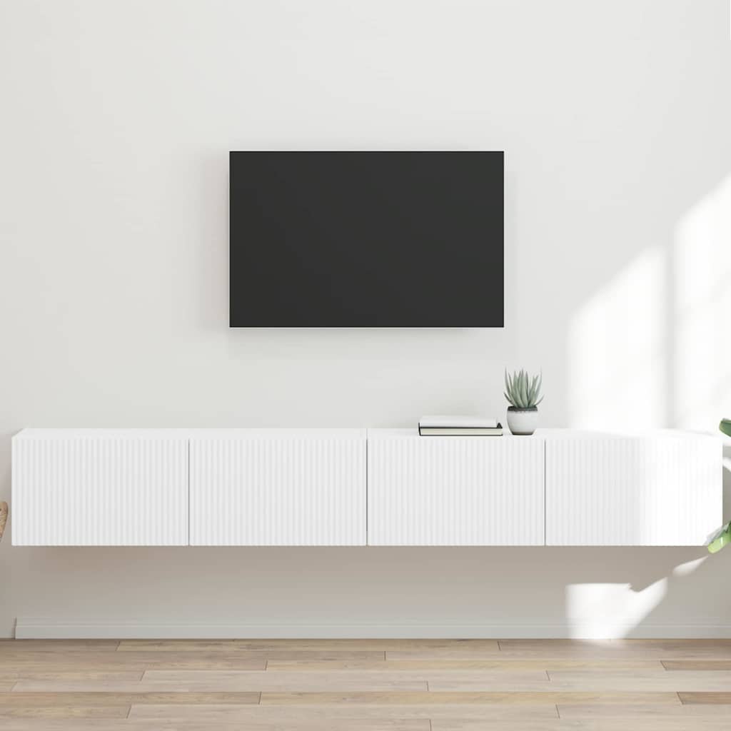 vidaXL Szafka pod telewizor 2 szt. Biały Drewno inżynieryjne