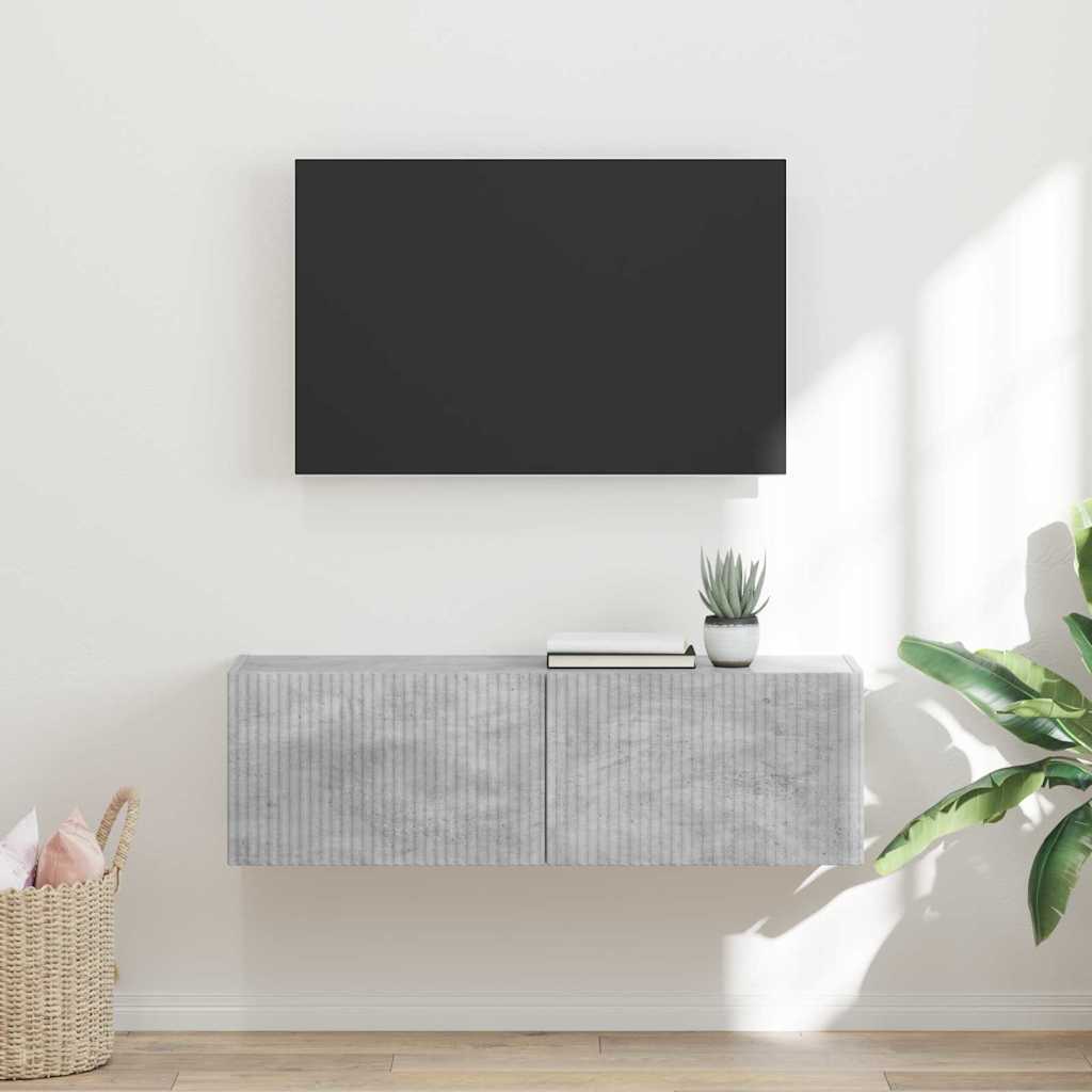 vidaXL Szafka pod telewizor Betonowy 98 x 31 x 29,5 cm