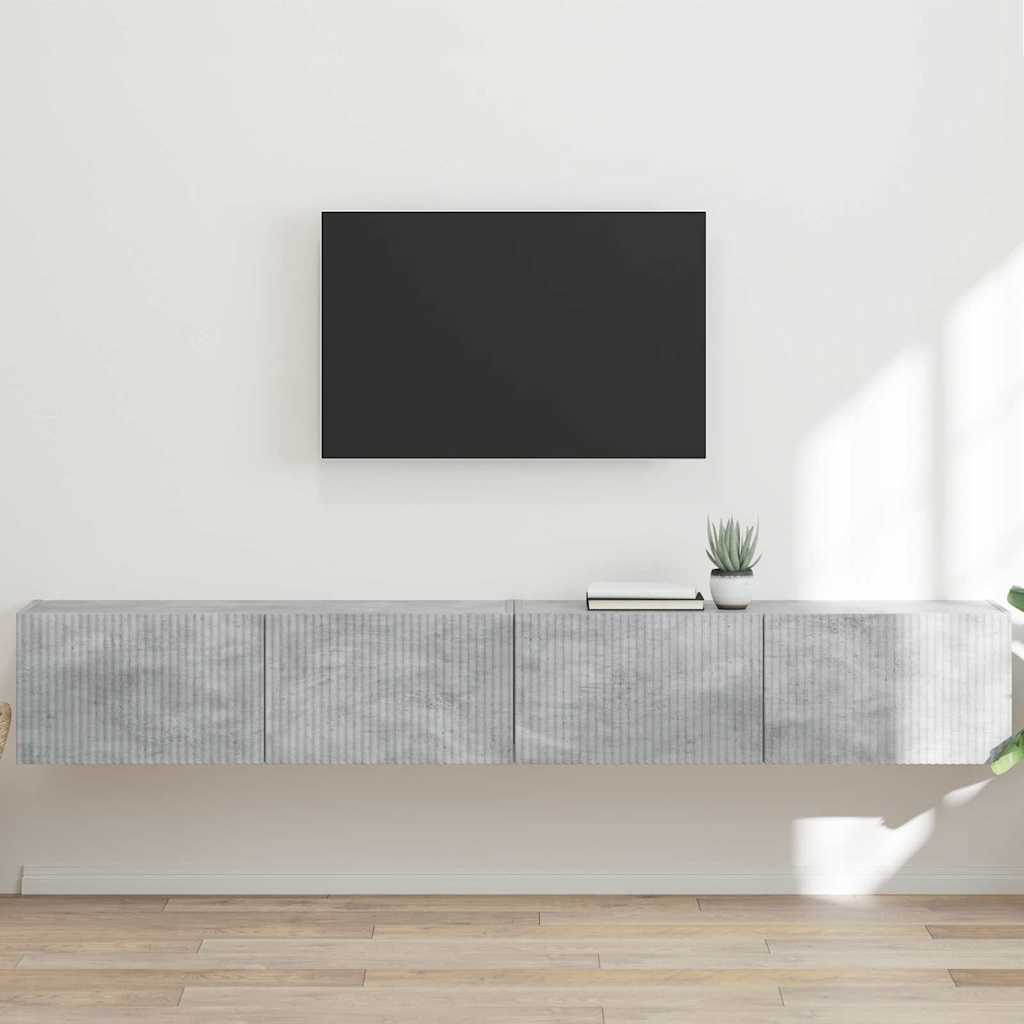 vidaXL Szafka pod telewizor 2 pcs Betonowy 98 x 31 x 29,5 cm