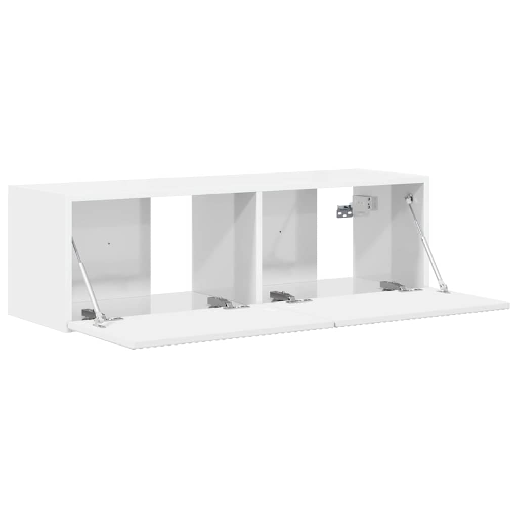 vidaXL Szafka pod telewizor Błyszcząca biel 98 x 31 x 29,5 cm