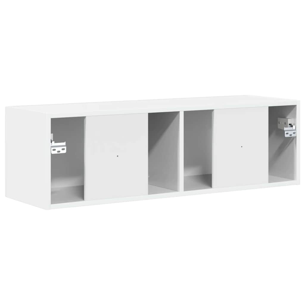 vidaXL Szafka pod telewizor Błyszcząca biel 98 x 31 x 29,5 cm
