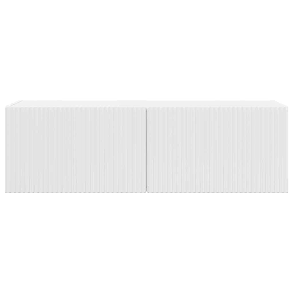 vidaXL Szafka pod telewizor Błyszcząca biel 98 x 31 x 29,5 cm
