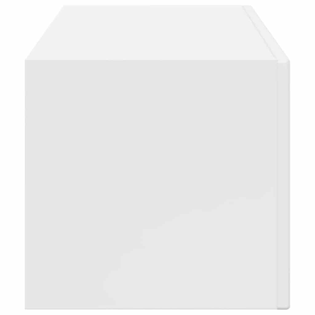 vidaXL Szafka pod telewizor Błyszcząca biel 98 x 31 x 29,5 cm