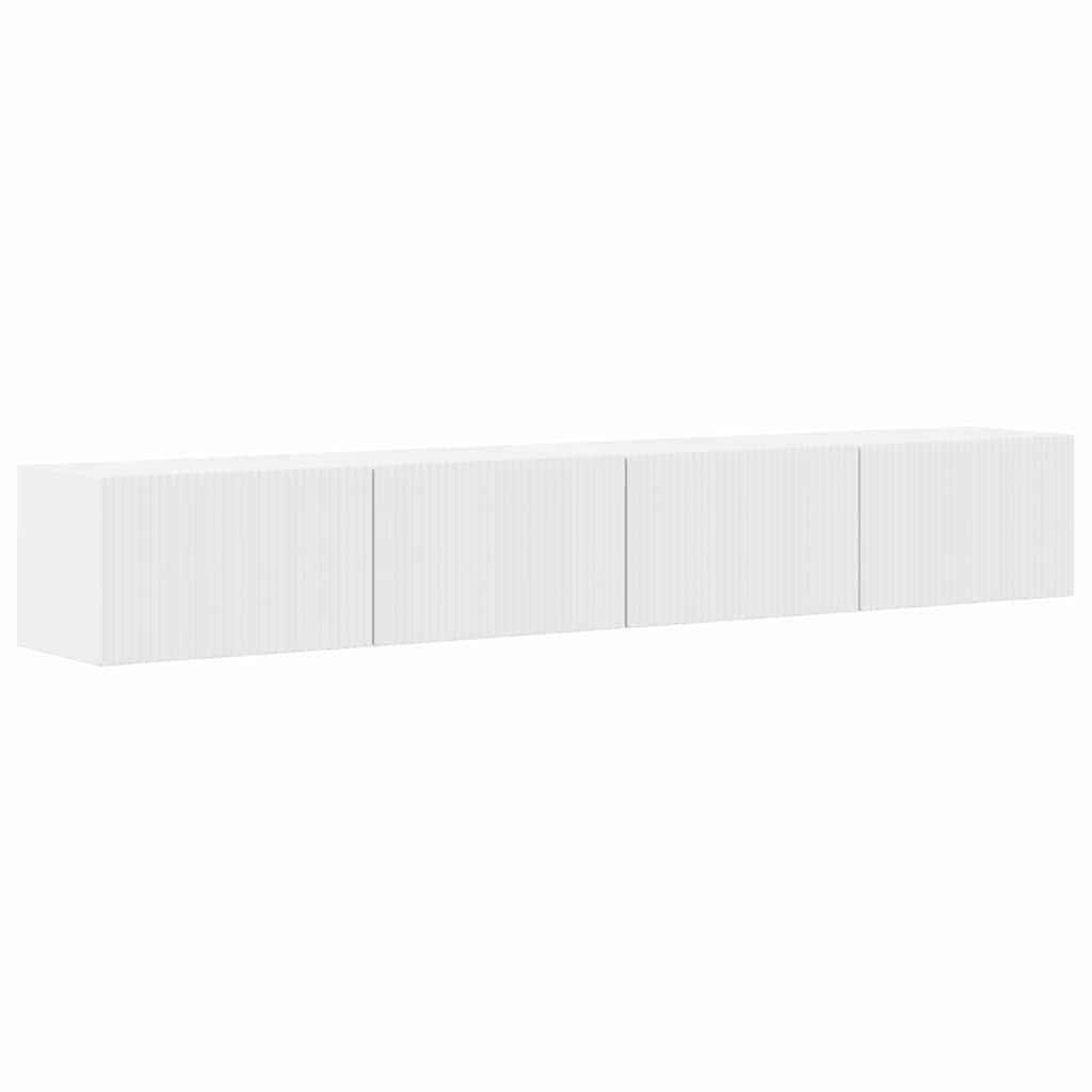 vidaXL Szafka pod telewizor 2 pcs Błyszcząca biel 98 x 31 x 29,5 cm