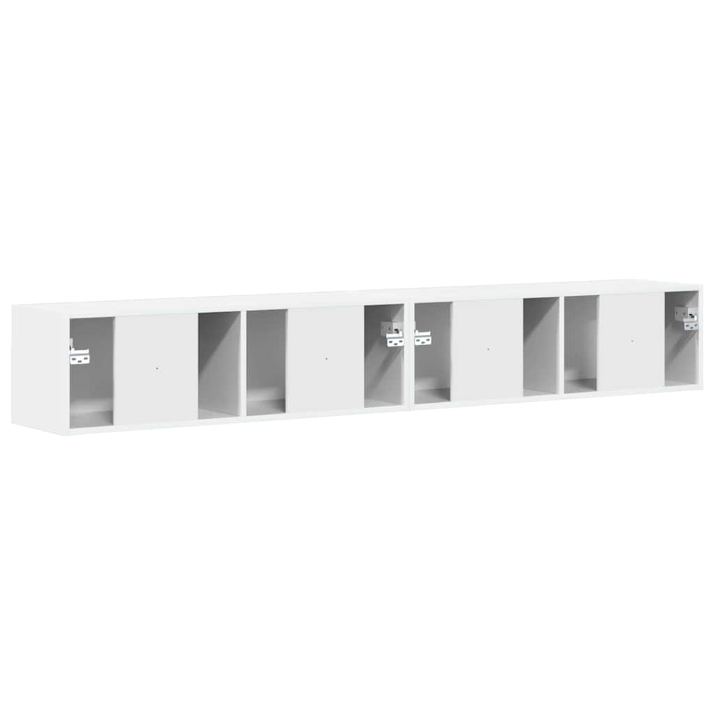 vidaXL Szafka pod telewizor 2 pcs Błyszcząca biel 98 x 31 x 29,5 cm