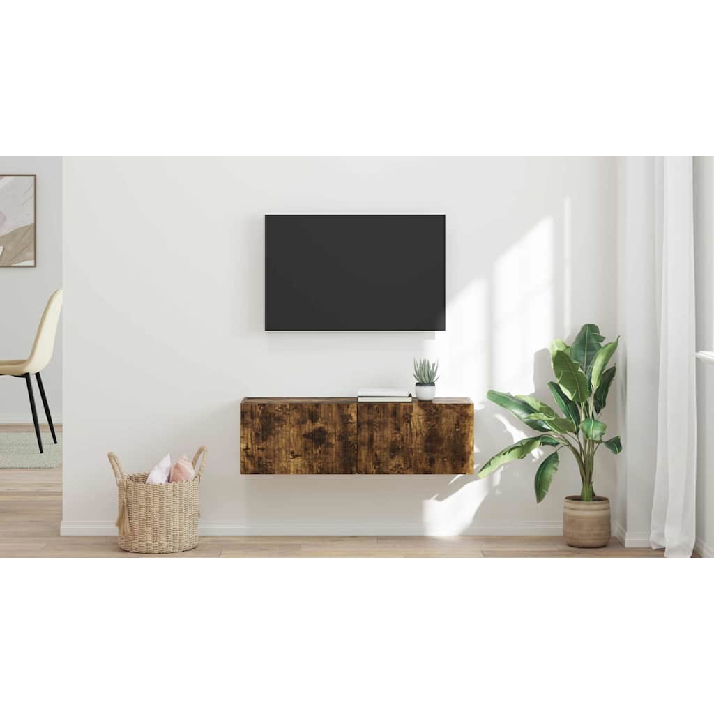 vidaXL Szafka pod telewizor Dąb wędzony 98 x 31 x 29,5 cm