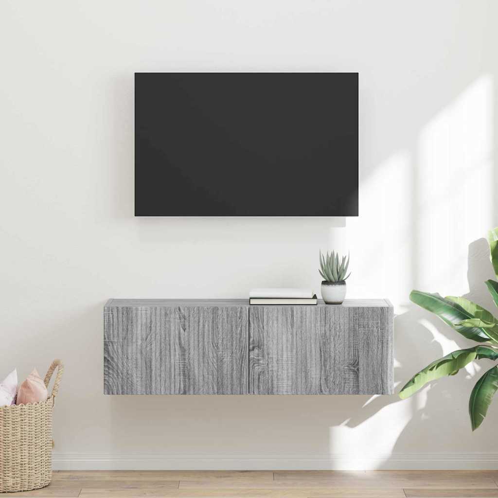 vidaXL Szafka pod telewizor Szary Sonoma 98 x 31 x 29,5 cm