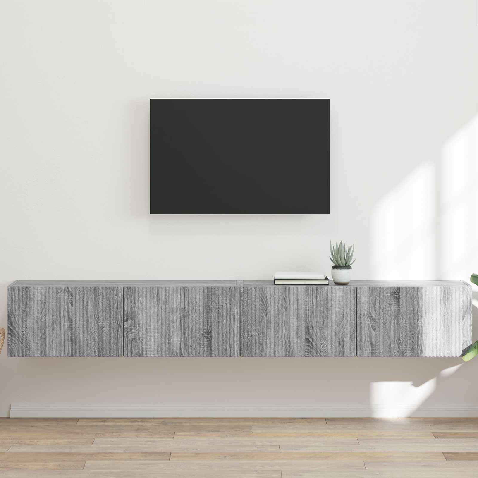 vidaXL Szafka pod telewizor 2 pcs Szary Sonoma 98 x 31 x 29,5 cm