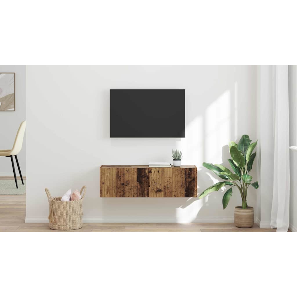 vidaXL Szafka pod telewizor 98 x 31 x 29,5 cm Stare drewno