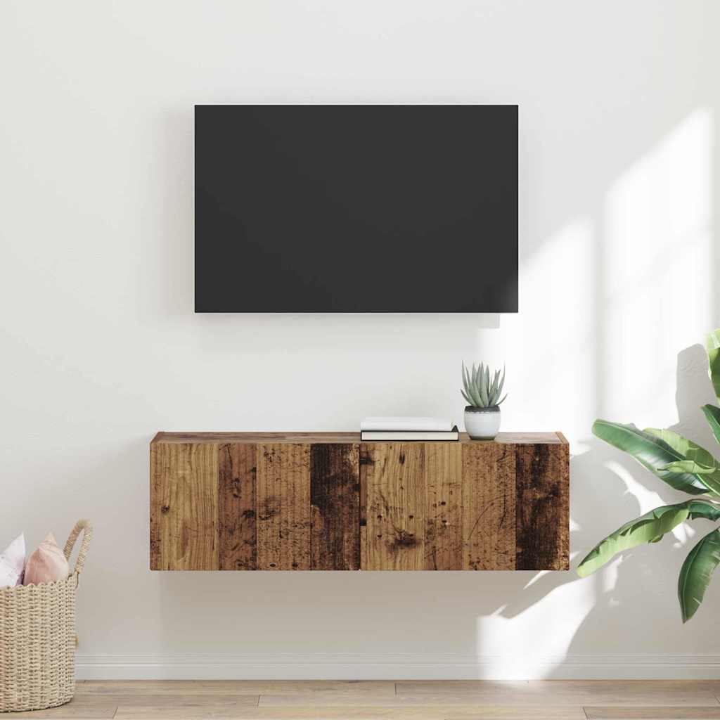 vidaXL Szafka pod telewizor Stare drewno 98 x 31 x 29,5 cm