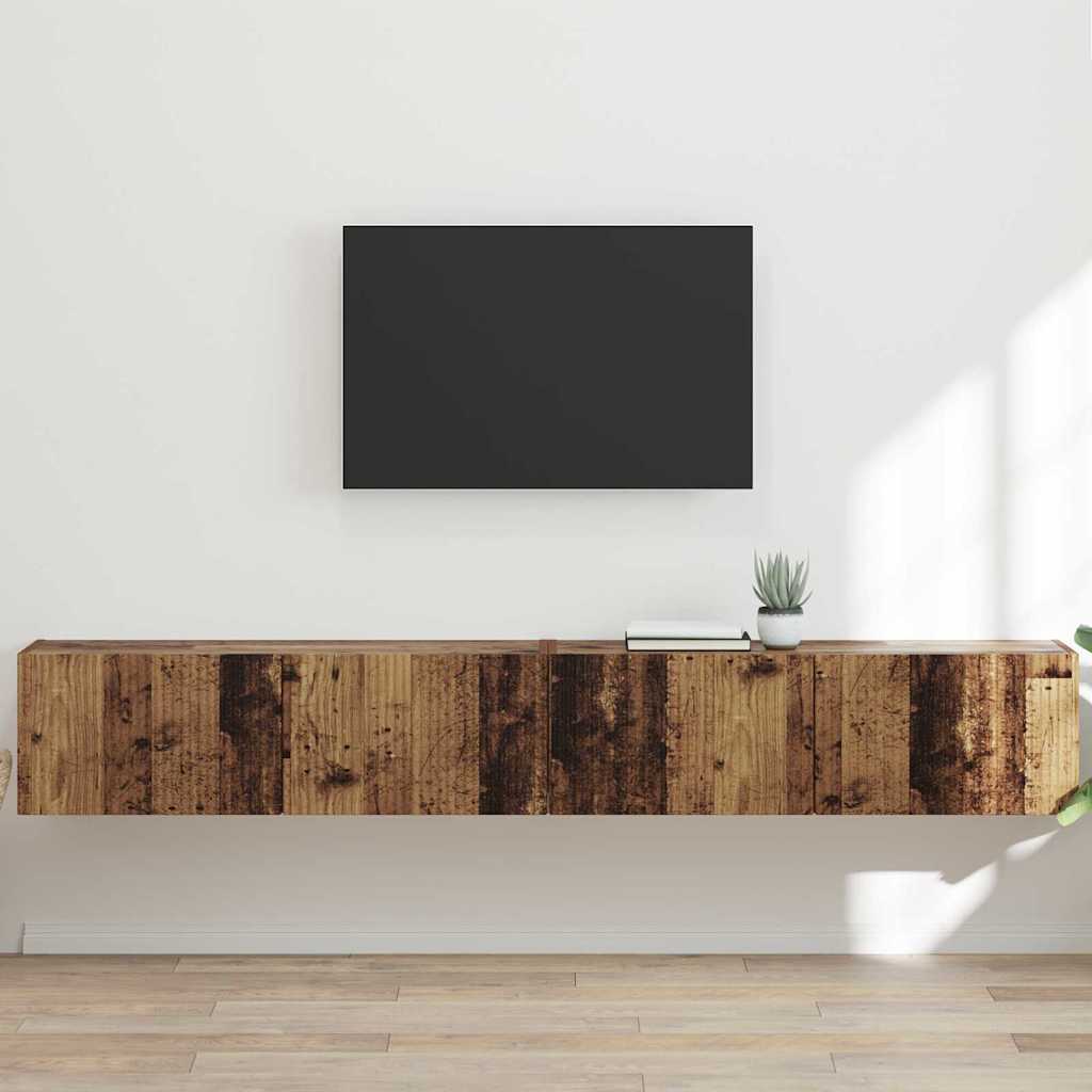 vidaXL Szafka pod telewizor 2 pcs Stare drewno 98 x 31 x 29,5 cm
