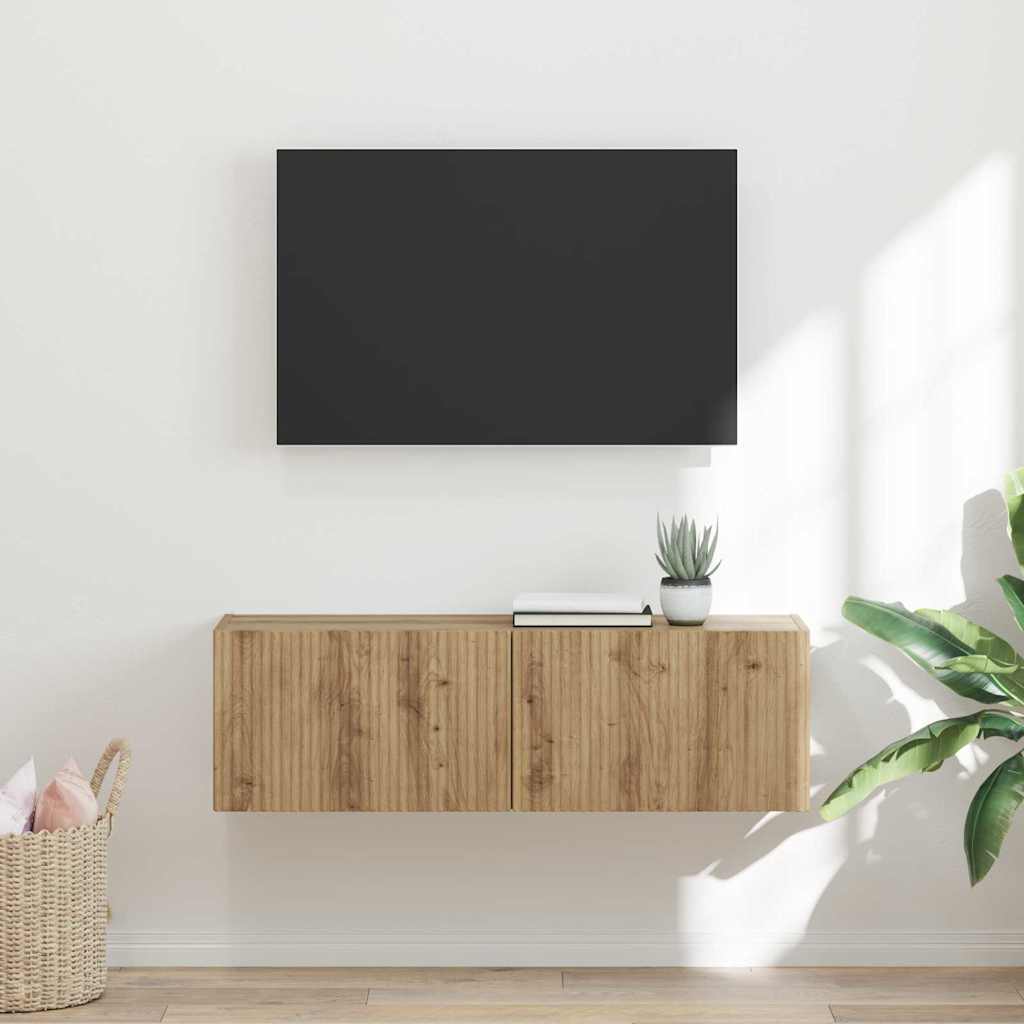 vidaXL Szafka pod telewizor 98 x 31 x 29,5 cm Dąb rzemieślniczy
