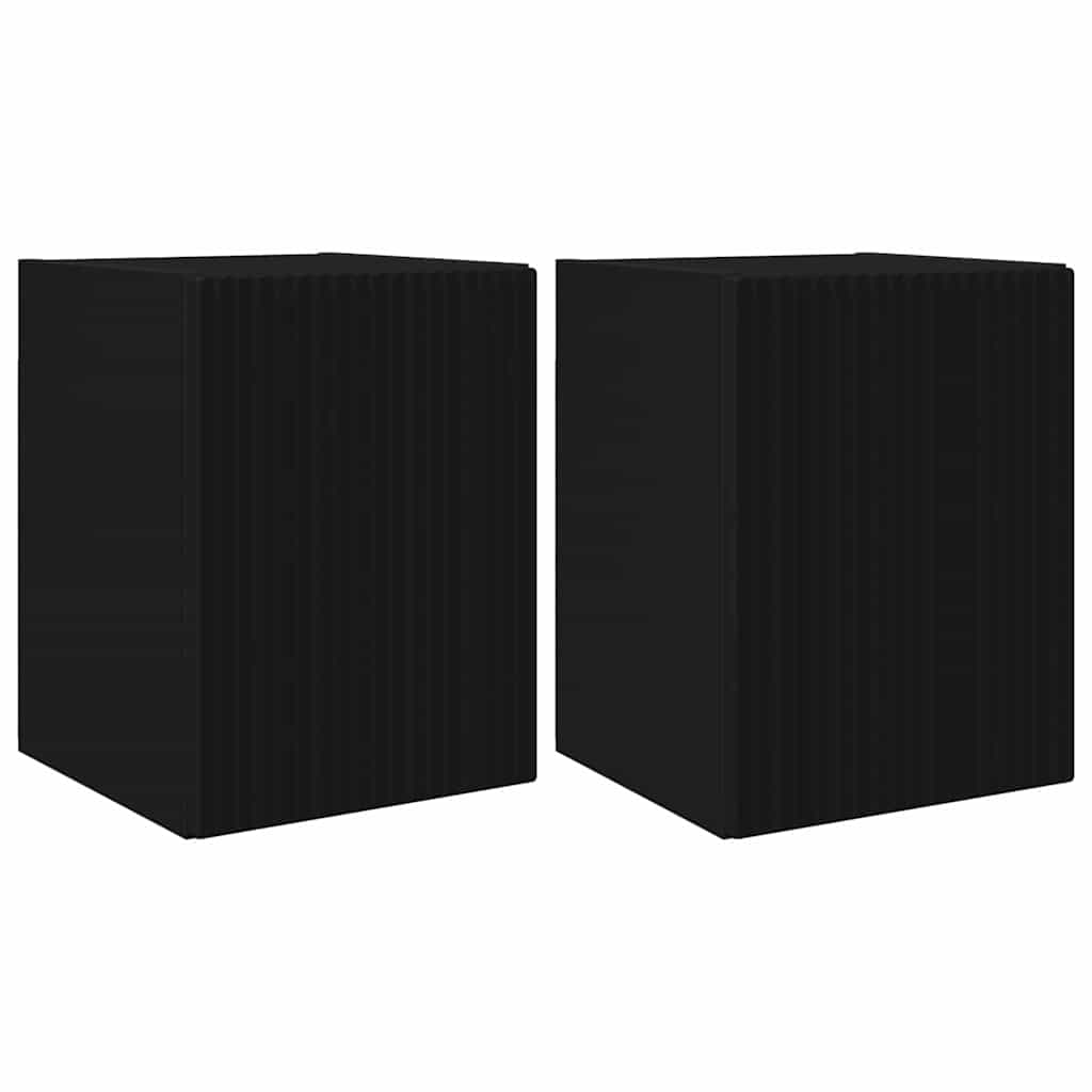 vidaXL Szafka pod telewizor 2 pcs Czarny 30 x 31 x 40 cm