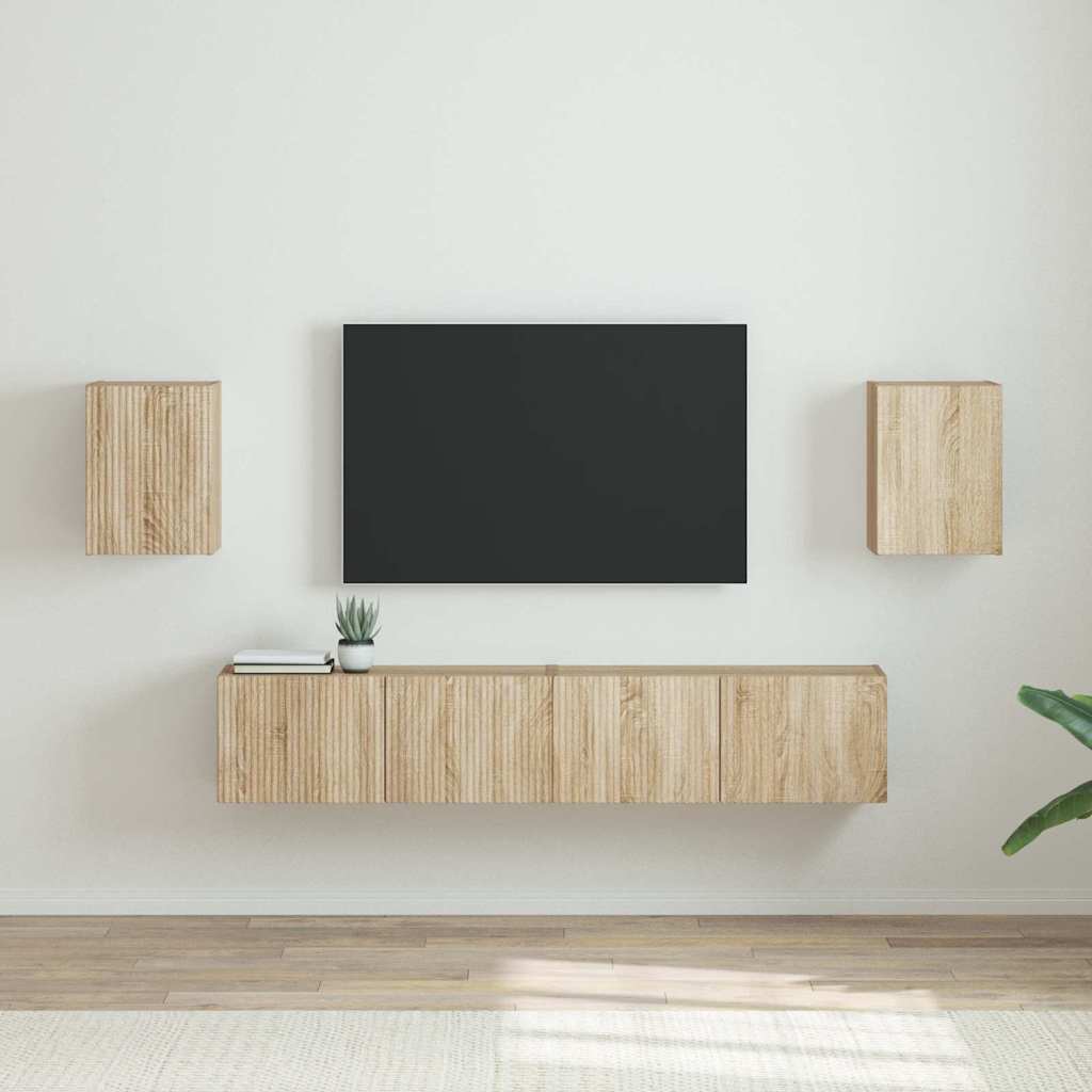 vidaXL Szafka pod telewizor 2 pcs Sonoma 30 x 31 x 40 cm
