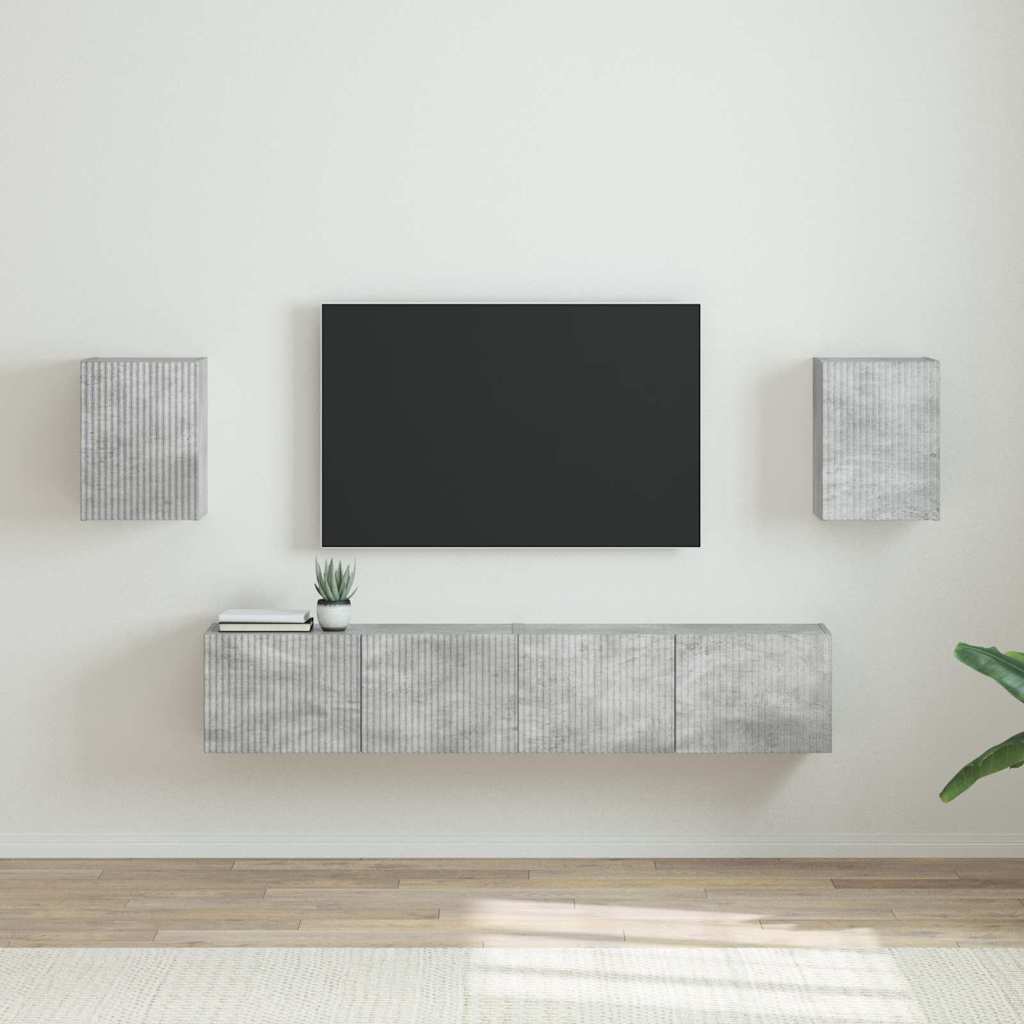 vidaXL Szafka pod telewizor 2 pcs Betonowy 30 x 31 x 40 cm