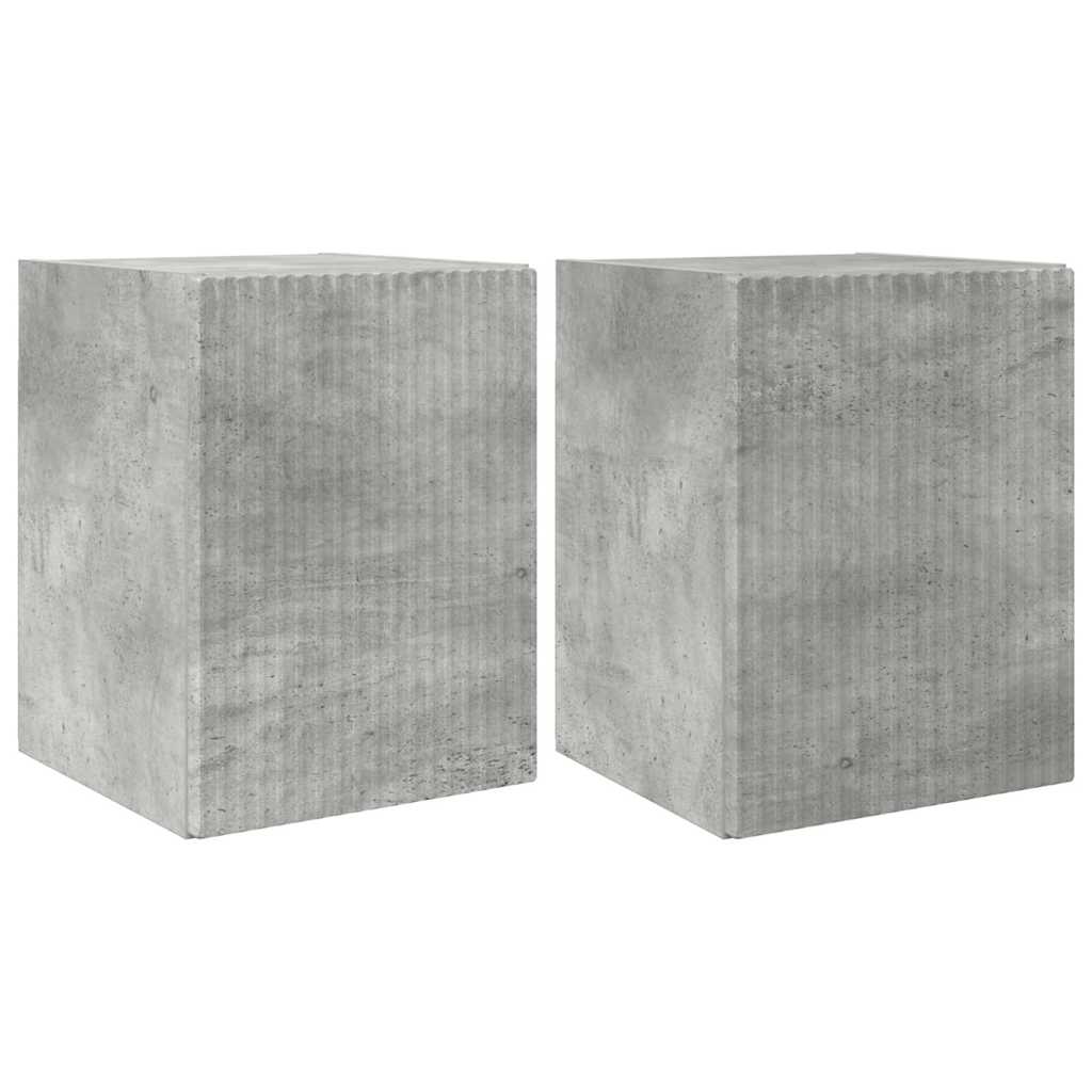 vidaXL Szafka pod telewizor 2 pcs Betonowy 30 x 31 x 40 cm