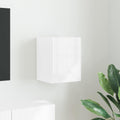 vidaXL Szafka pod telewizor Błyszcząca biel 30 x 31 x 40 cm