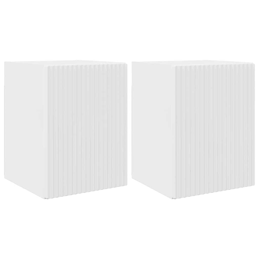 vidaXL Szafka pod telewizor 2 pcs Błyszcząca biel 30 x 31 x 40 cm