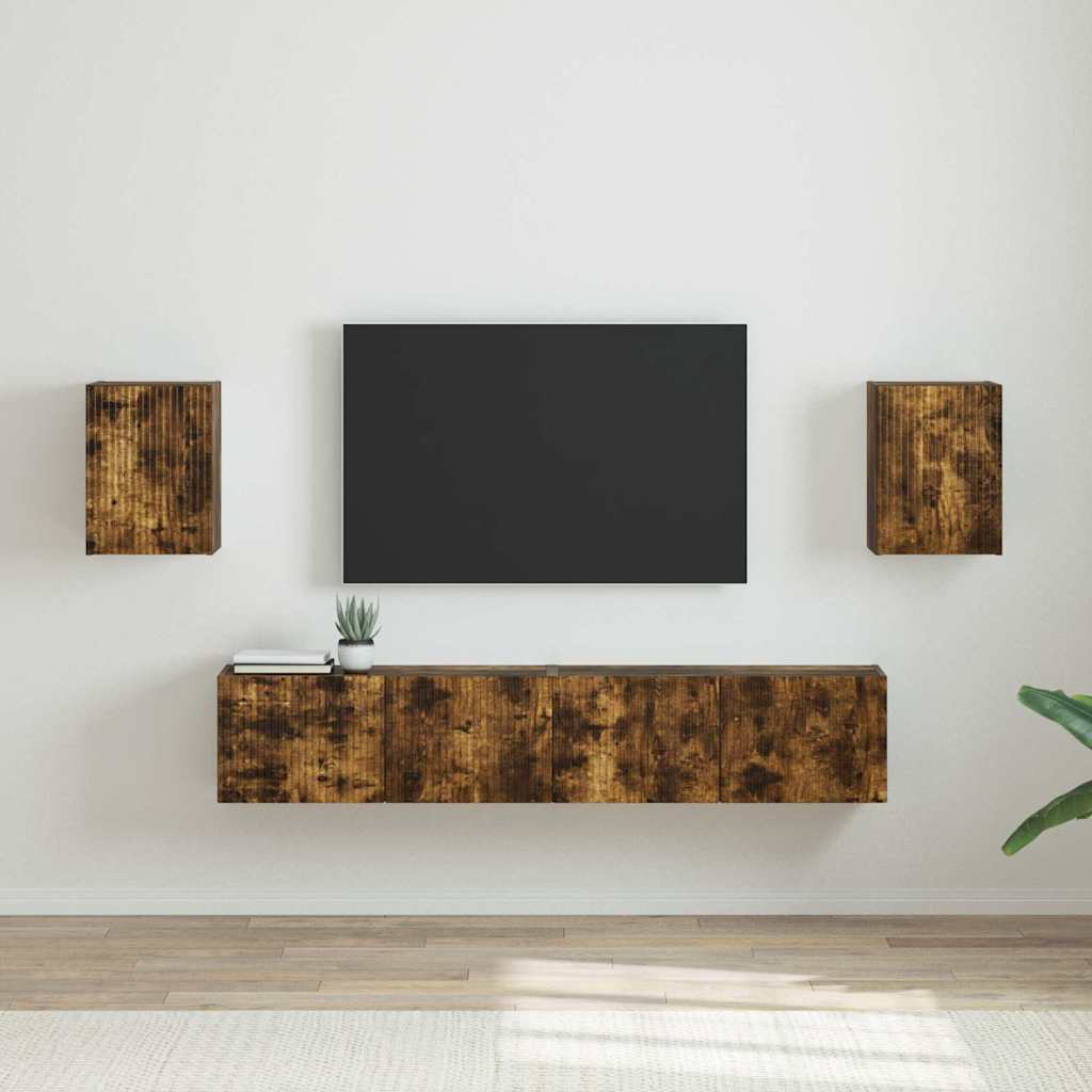 vidaXL Szafka pod telewizor 2 pcs Dąb wędzony 30 x 31 x 40 cm