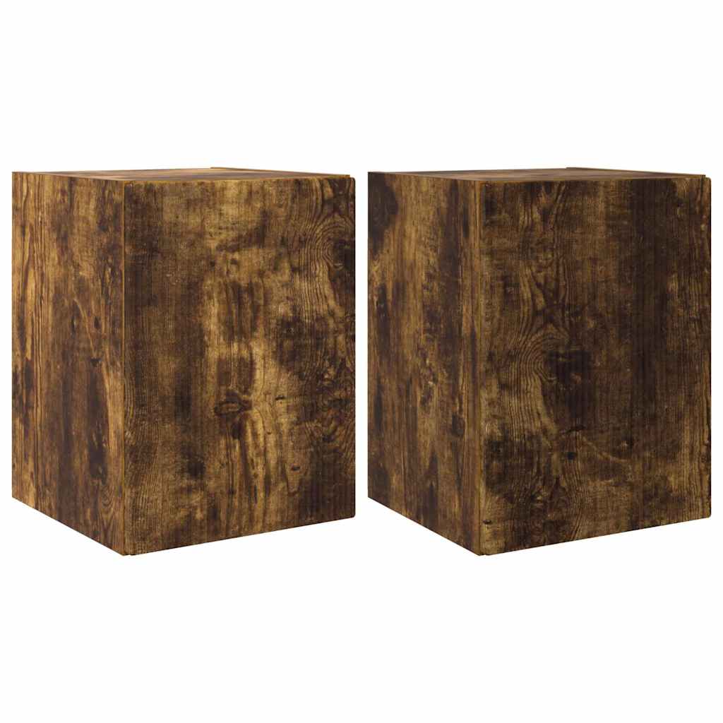 vidaXL Szafka pod telewizor 2 pcs Dąb wędzony 30 x 31 x 40 cm