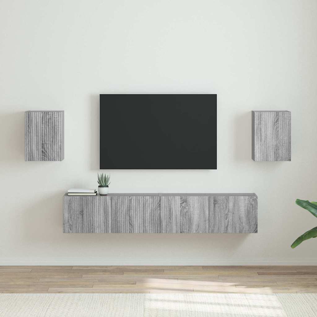 vidaXL Szafka pod telewizor 2 pcs Szary Sonoma 30 x 31 x 40 cm