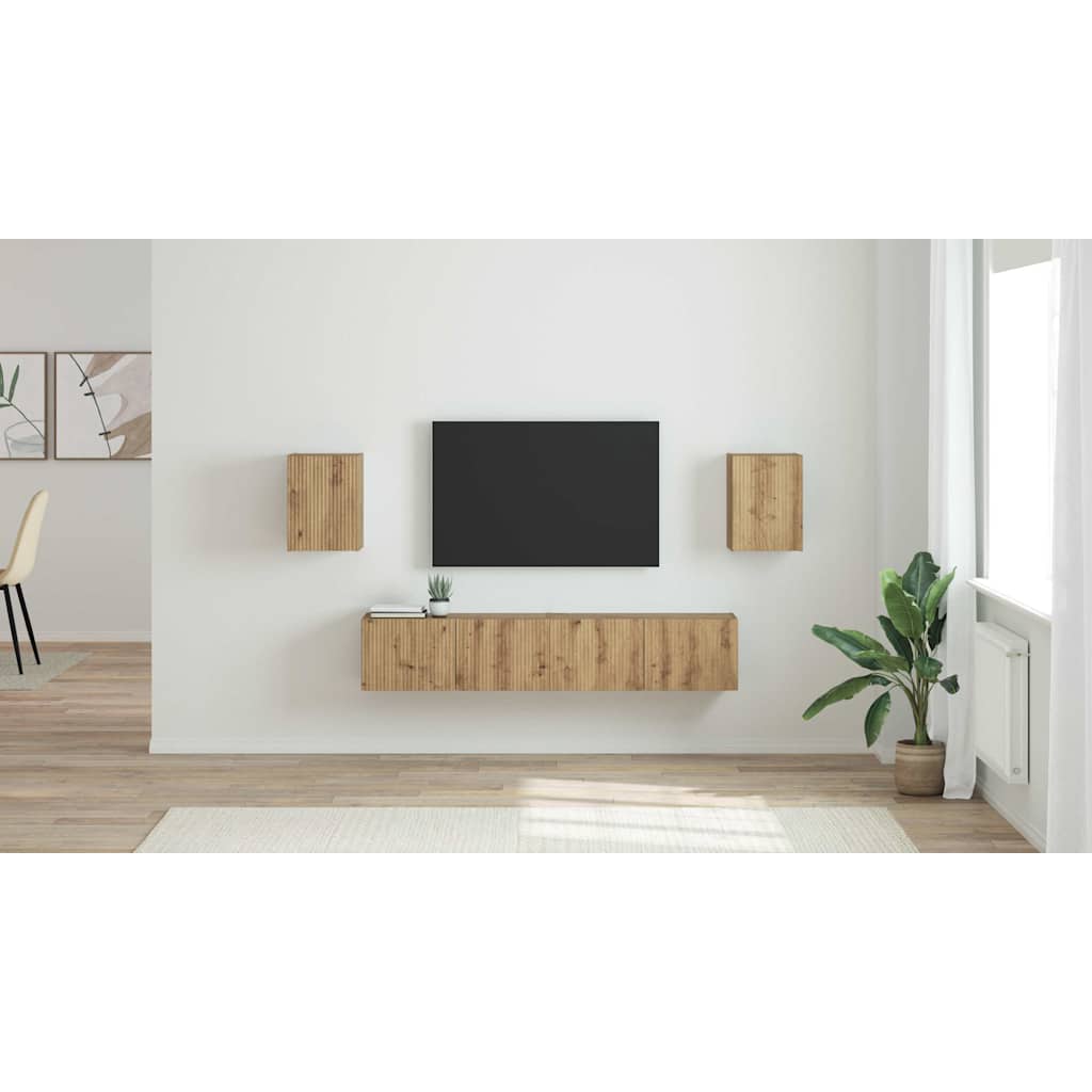vidaXL Szafka pod telewizor 2 pcs Dąb rzemieślniczy 30 x 31 x 40 cm