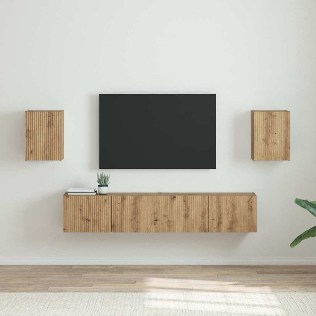 vidaXL Szafka pod telewizor 2 pcs Dąb rzemieślniczy 30 x 31 x 40 cm