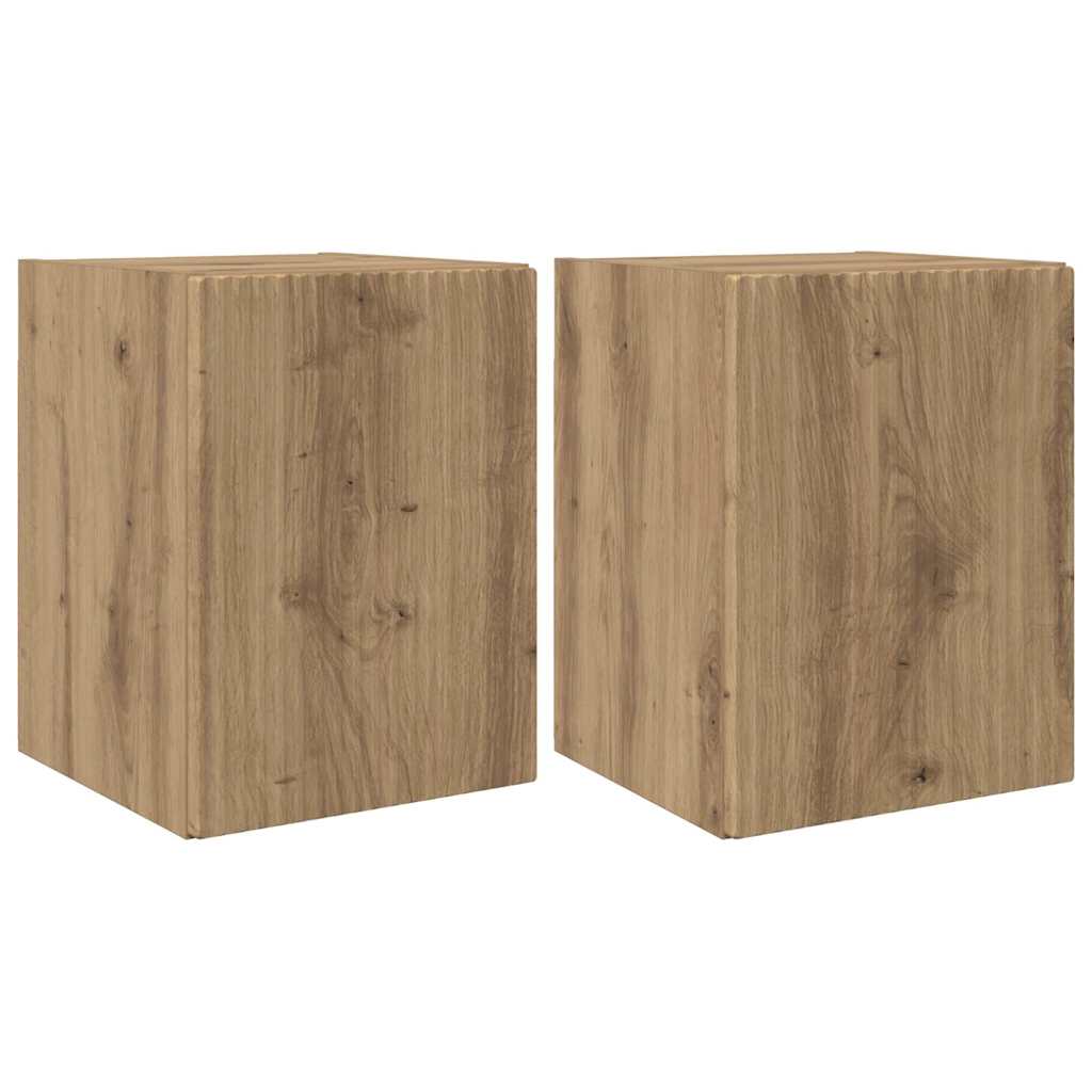 vidaXL Szafka pod telewizor 2 pcs Dąb rzemieślniczy 30 x 31 x 40 cm