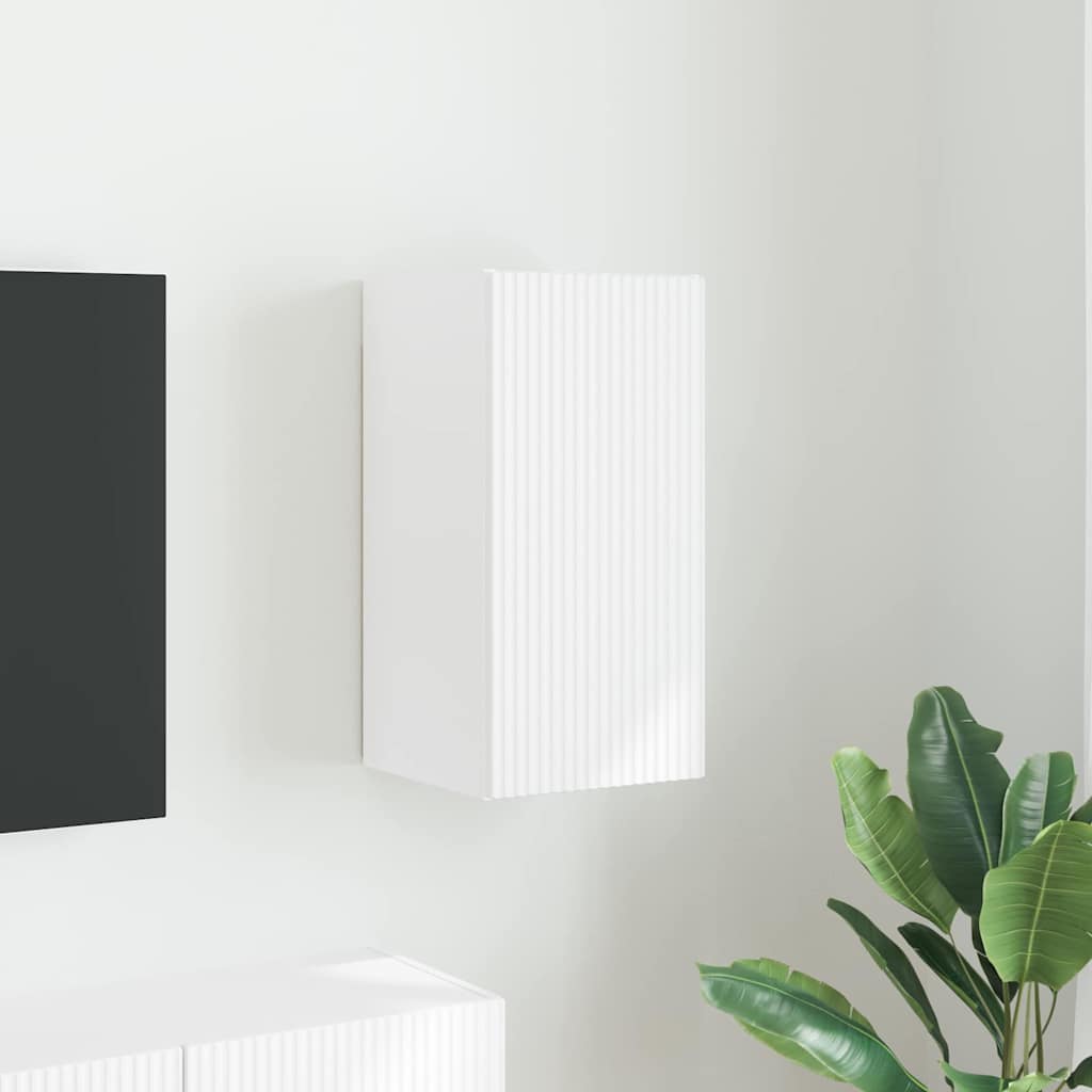vidaXL Szafka pod telewizor Montowane na ścianie Biały 30 x 31 x 60 cm