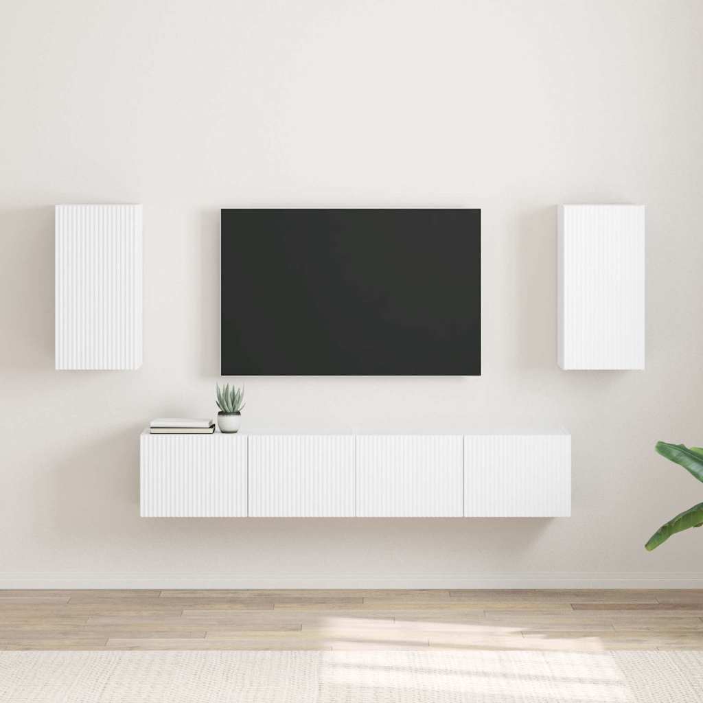 vidaXL Szafka pod telewizor 2 pcs Biały 30 x 31 x 60 cm