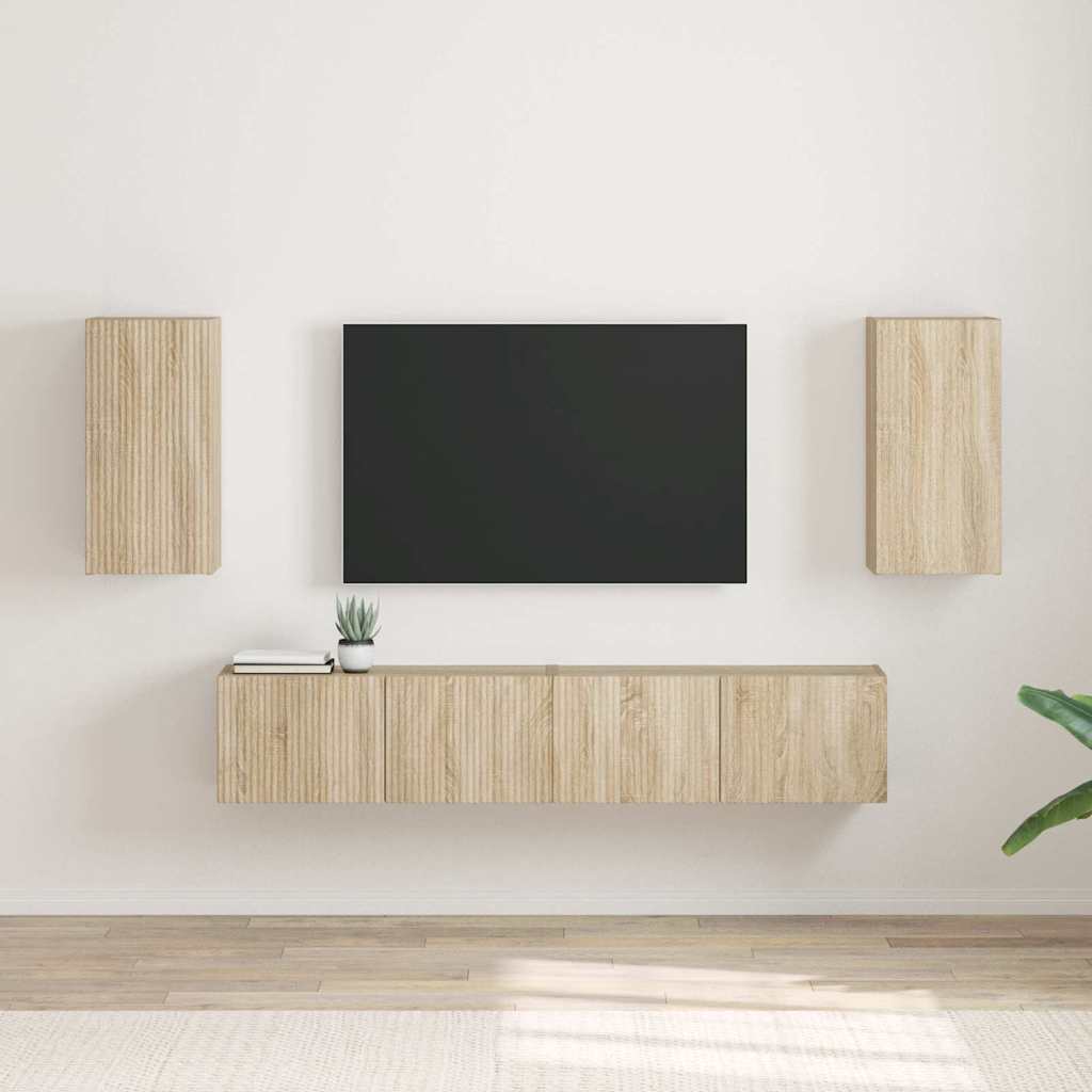 vidaXL Szafka pod telewizor 2 pcs Sonoma 30 x 31 x 60 cm