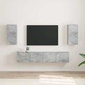 vidaXL Szafka pod telewizor 2 pcs Betonowy 30 x 31 x 60 cm