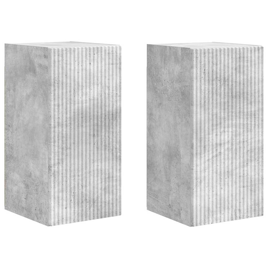vidaXL Szafka pod telewizor 2 pcs Betonowy 30 x 31 x 60 cm